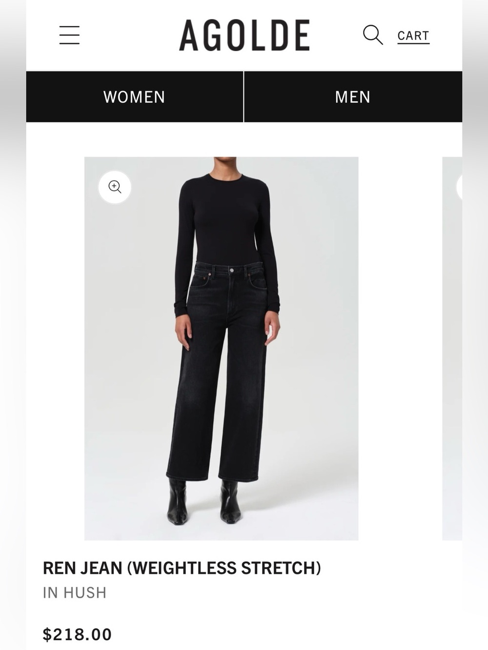 Agolde Ren Jean Black